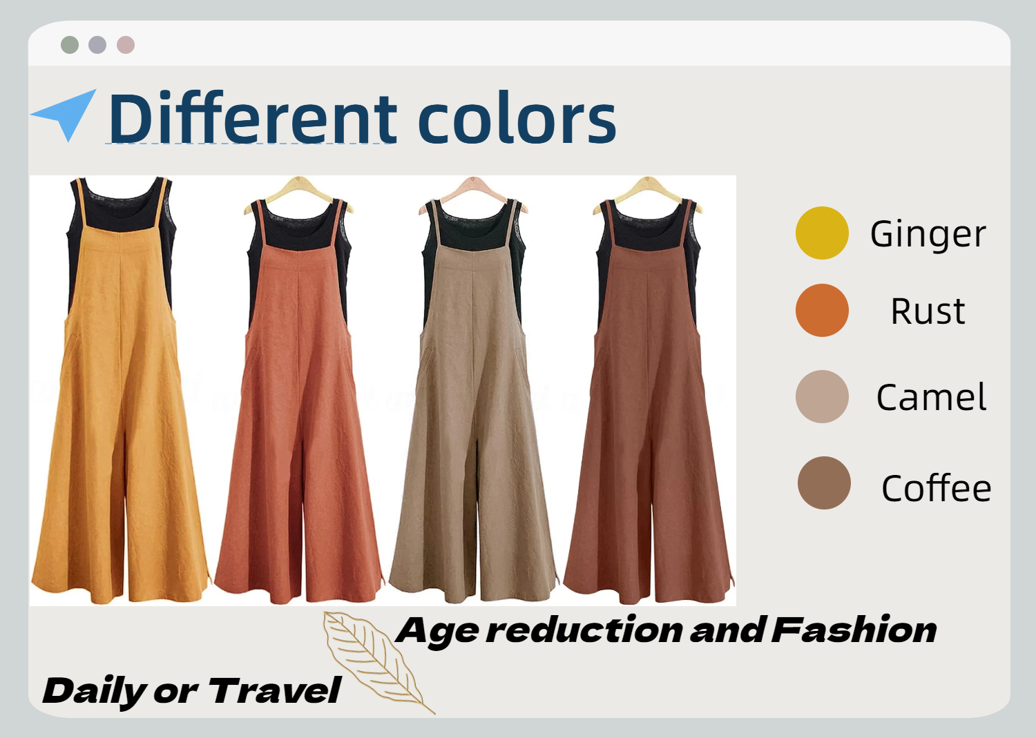 different colors of women's casual pants